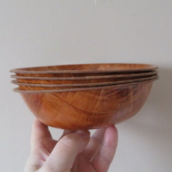 *Vintage* Royal Bamboo Wood 7 Piece Salad Set (K178) - Picture 4 of 7